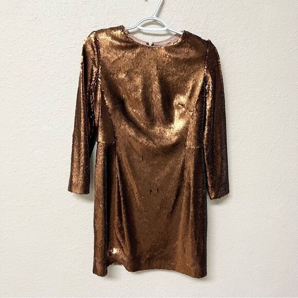 PAULE KA Dresses & Skirts - Paule Ka Paris Womens Sequin Cocktail Dress Champagne Gold Size 42